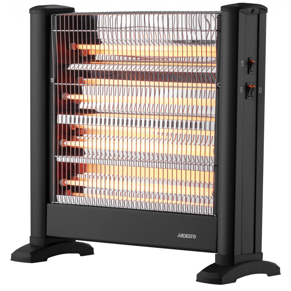 Обігрівач інфрачервоний ARDESTO кварцевий, 22м2, 2200Вт, мех. упр-ння, підлоговий, чорний