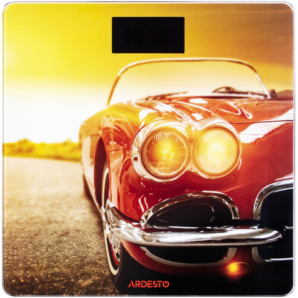 Ваги Ardesto підлогові Car, 150кг, AAAx2 в комплекті, скло, багатокольорові