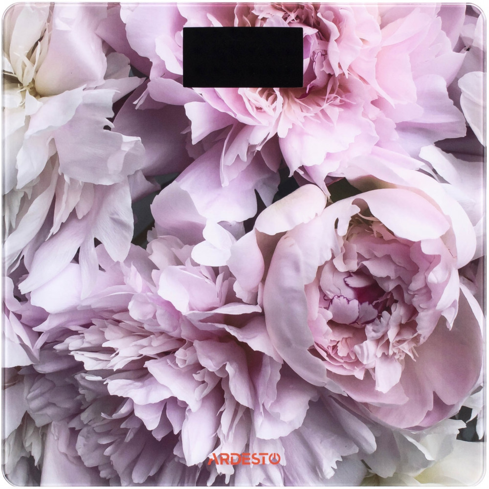 Ваги Ardesto підлогові Peonies, 150кг, AAAx2 в комплекті, скло, багатокольорові