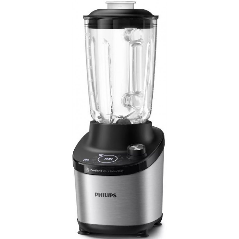 Блендер PHILIPS стаціонарний 1500Вт, чаша-2000мл, скло, чорний