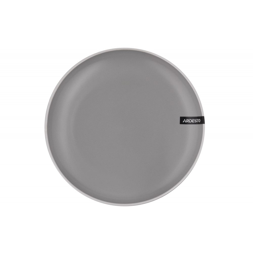 Тарілка десертна Ardesto  Cremona Dusty grey, 19см, кераміка, сірий