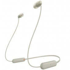 Навушники In-ear Sony WI-C100 BT 5.0, IPX4, SBC, AAC, Wireless, Mic, Бежевий