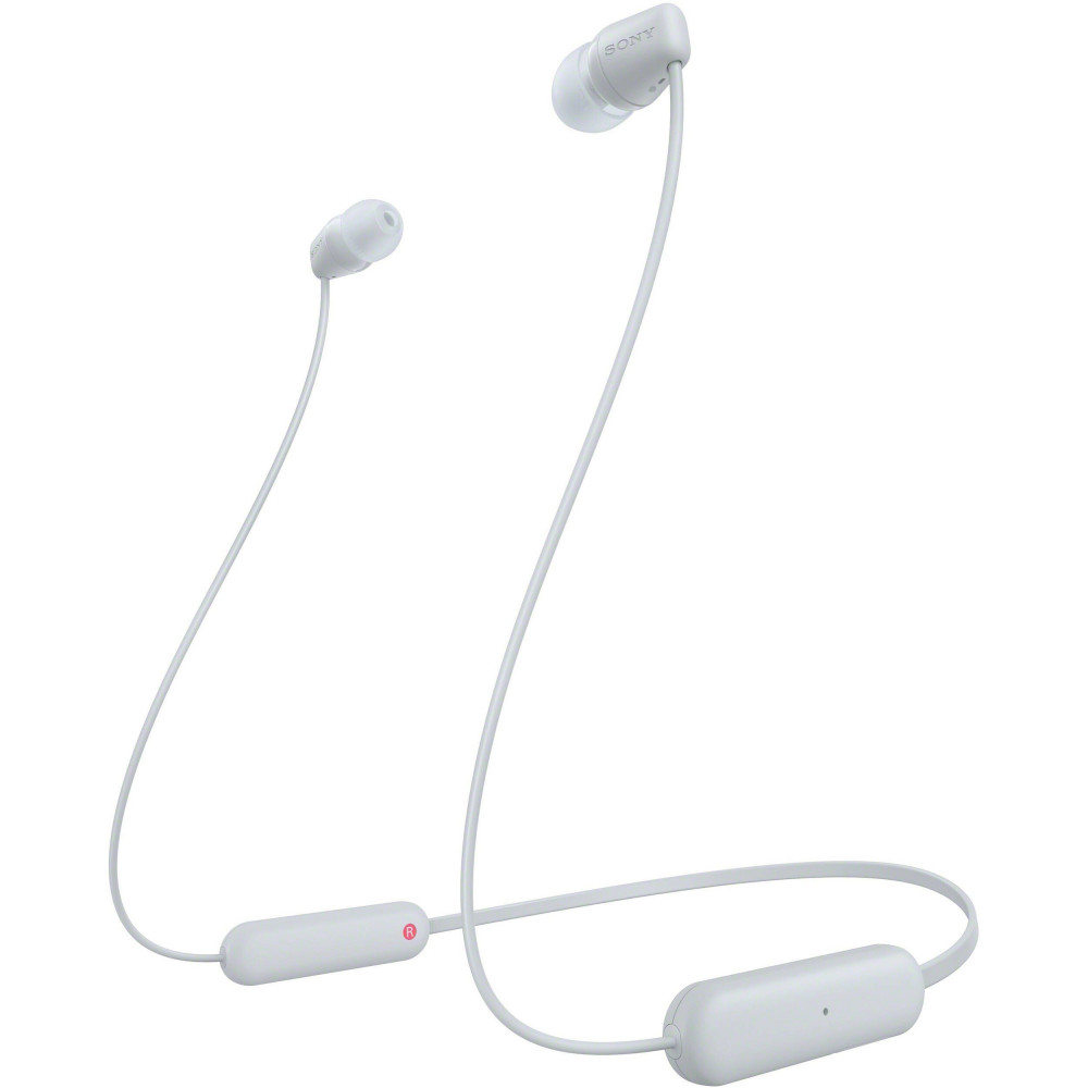 Навушники In-ear Sony WI-C100 BT 5.0, IPX4, SBC, AAC, Wireless, Mic, Білий