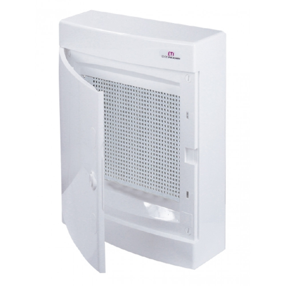 Щит зовнішній пластиковий ETI, ECT24 MEDIA-PO (перфорована панель, білі дверцята)