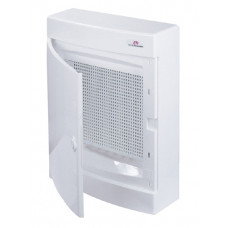 Щит зовнішній пластиковий ETI, ECT24 MEDIA-PO (перфорована панель, білі дверцята)