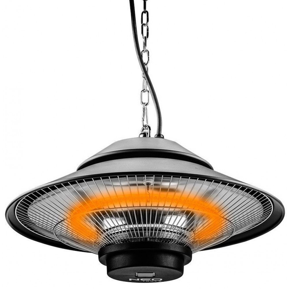 Обігрівач інфрачервоний Neo Tools, підвісний, 1500Вт, 9м кв, 42.5х42.5х23см, пульт, IP44