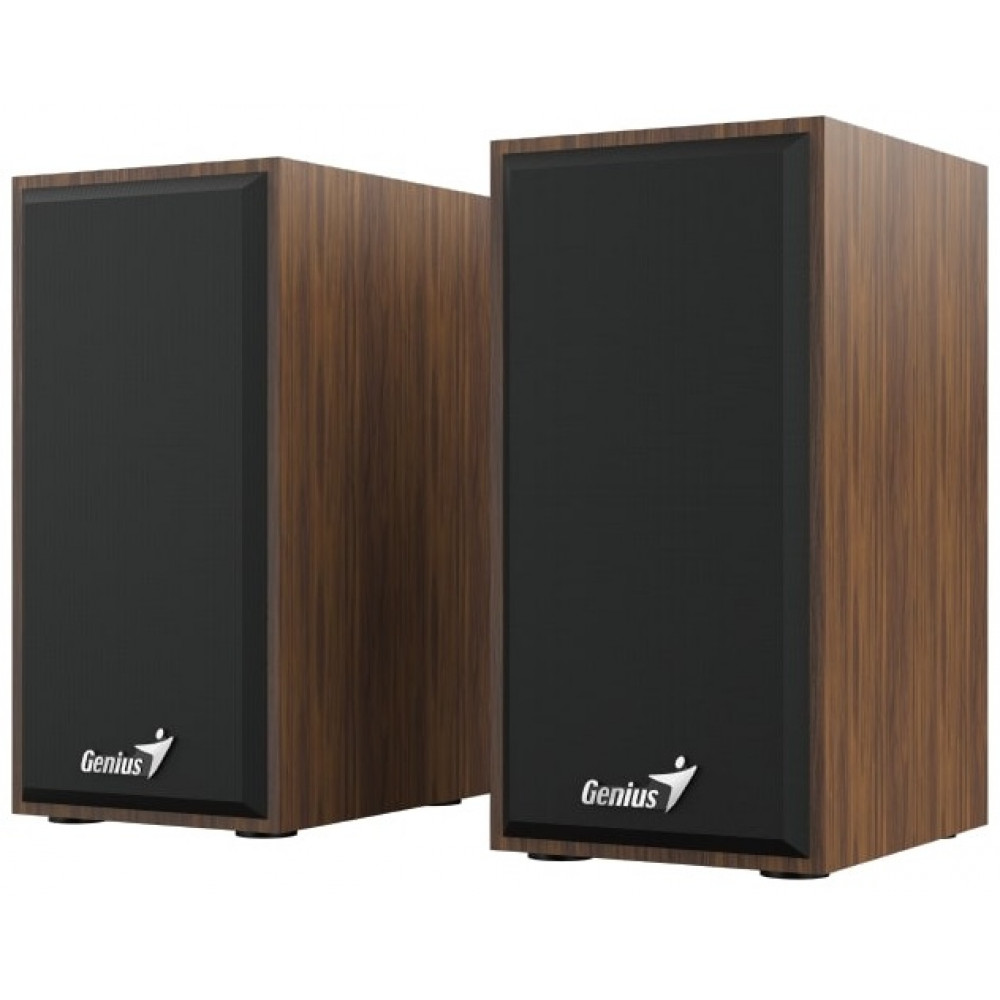 Акустична система Genius SP-HF180, 2.0, USB-А, mini-jack, дерево