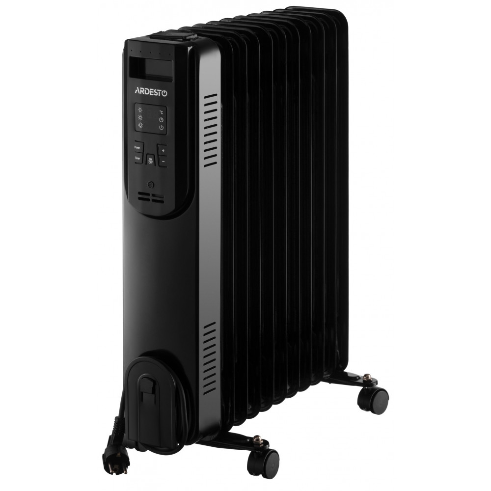 Обігрівач оливний ARDESTO, 25м2, 2500Вт, електр. упр-ння, 11 секцій, пульт ДК, чорний