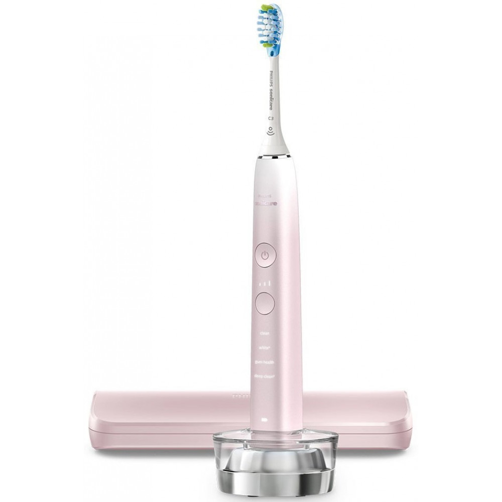 Щітка зубна електр. Philips, Sonicare DiamondClean Prestige 9900, 62т. колив/хв, насадок-1, SenseIQ, зарядний чохол, рожевий
