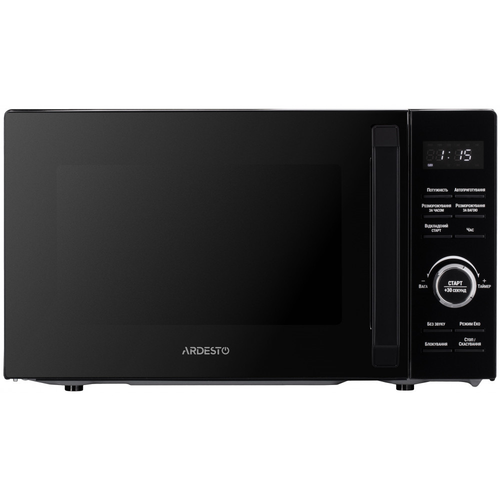 Мікрохвильова піч ARDESTO, 20л, електр.керув., 700Вт, дисплей, відкр.ручкою, швидкий старт, чорний