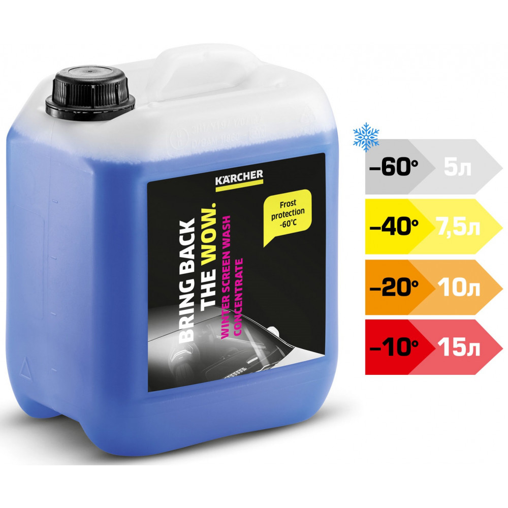 Склоомиваюча рідина Karcher RM670 зимова, 5л, 5кг, концентрат -60°С