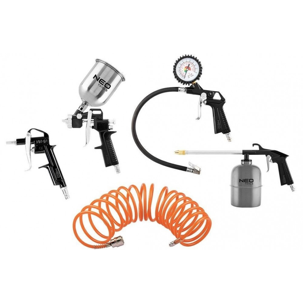 Набір пневматичних інструментів Neo Tools, 5од