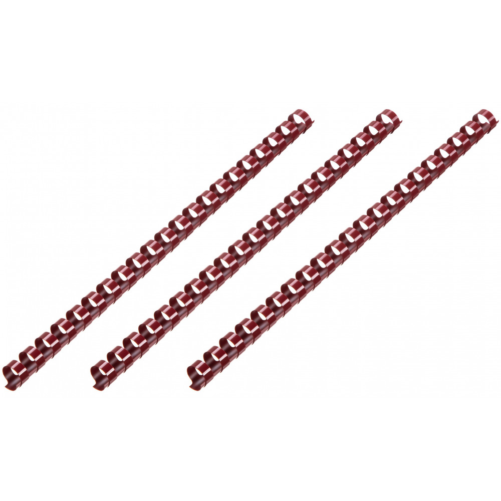 Пластикові пружини 2E для біндерів, 16мм, темно-бордові, 100шт