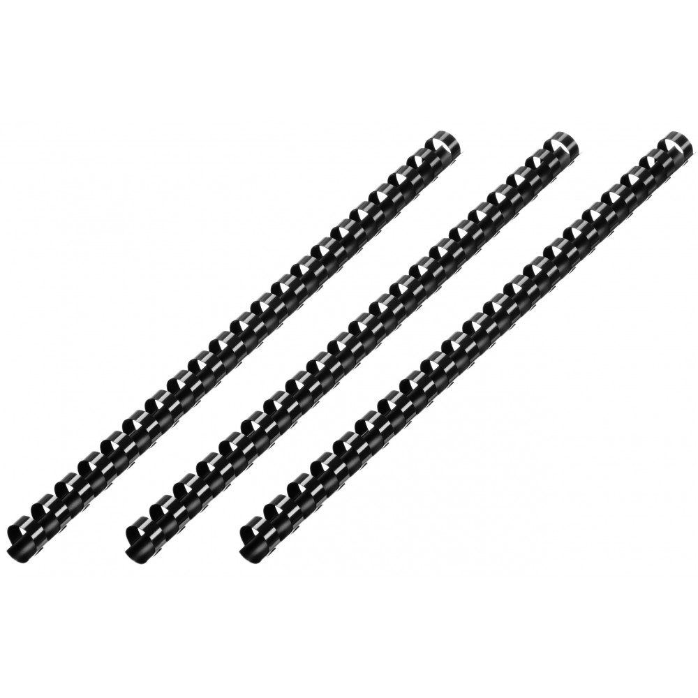 Пластикові пружини 2E для біндерів, 16мм, чорні, 100шт