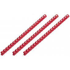 Пластикові пружини 2E для біндерів, 19мм, червоні, 100шт