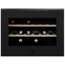 Холодильник Electrolux вбудований для вина, 45x60х56, полок - 2, зон - 1, бут-18, ST, чорний матовий Холодильник Electrolux вбудований для вина, 45x60х56, полок - 2, зон - 1, бут-18, ST, чорний матовий