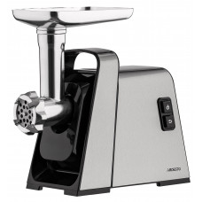 М'ясорубка Ardesto, 2400Вт, 2.2кг/хв, 3 решітки, насадка для ковбас, кеббе, томатів, 4 терки, пластик, чорно-срібний М'ясорубка Ardesto, 2400Вт, 2.2кг/хв, 3 решітки, насадка для ковбас, кеббе, томатів, 4 терки, пластик, чорно-срібний