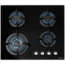 Варильна поверхня Cata газова на склі, 60см, чавун, CCI 6031 BK, чорний