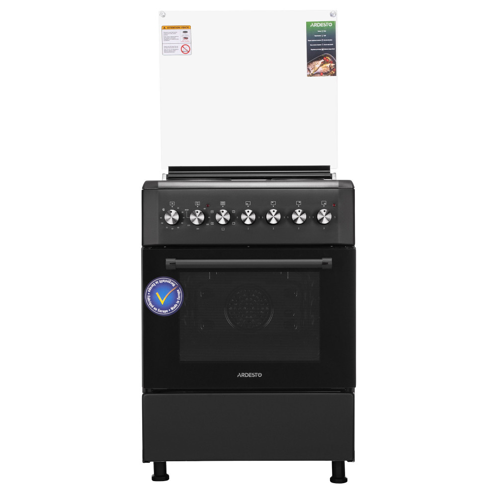 Плита ARDESTO електрична, 53л, 60x60см, конвекція, підсвічування, чорний