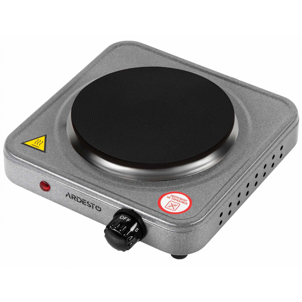 Плитка настільна Ardesto електрична, конфорок - 1 на 1кВт, керування - мех., графіт