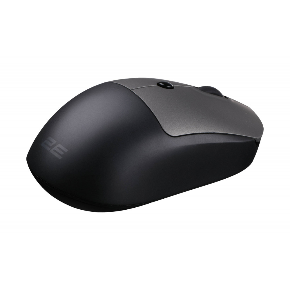 Миша 2E MF218 Silent, WL/BT, чорно-сірий