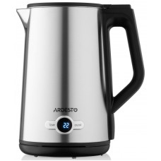 Електрочайник Ardesto Steel Collection 1.7л, Strix, LED дисплей, подвійні стінки, сріблястий Електрочайник Ardesto Steel Collection 1.7л, Strix, LED дисплей, подвійні стінки, сріблястий