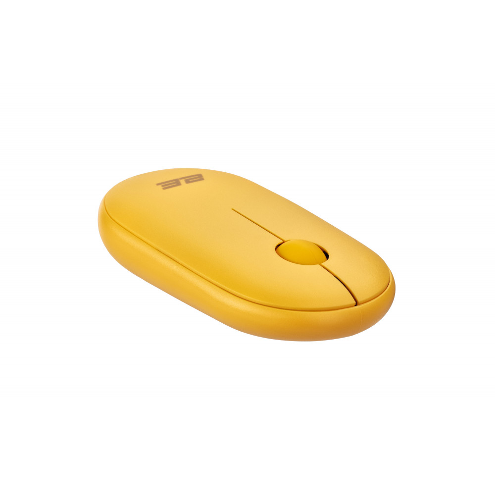 Миша 2E MF300 Silent, WL/BT, жовтий