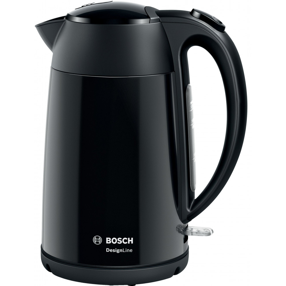 Електрочайник Bosch 1.7л, метал, чорний