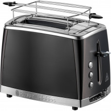 Тостер Russell Hobbs Matte Black 2 Slice, 1550Вт, нержавіюча сталь, підігрів, розморожування, чорний