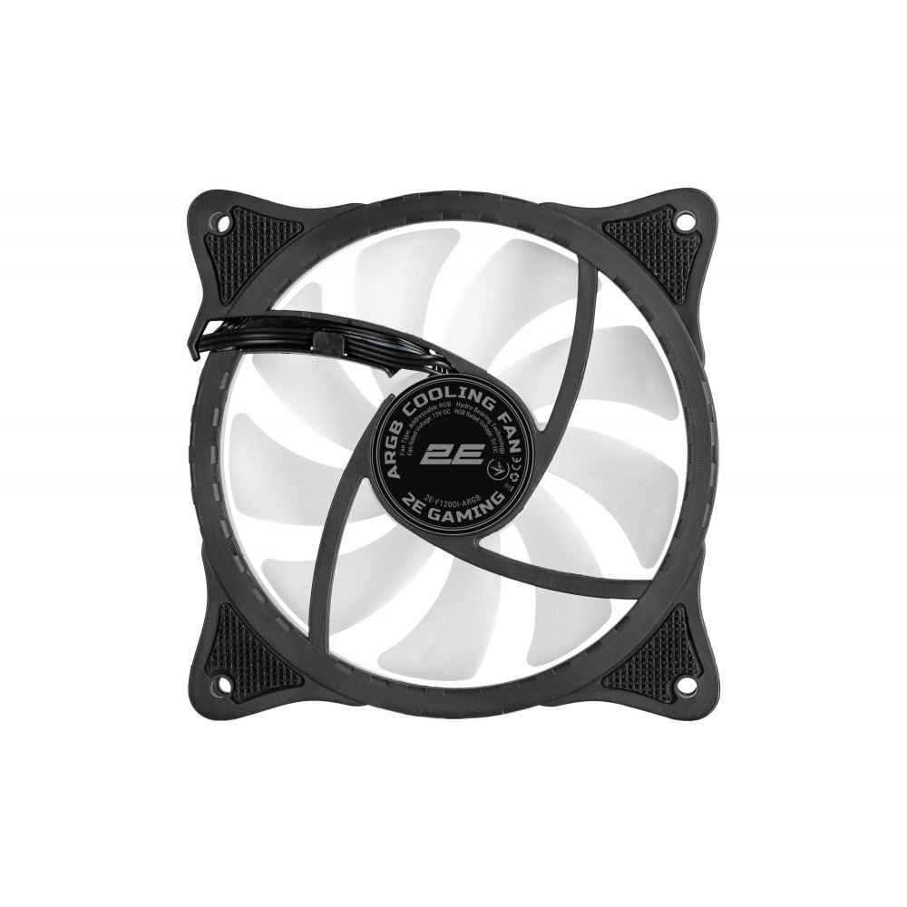 Корпусний вентилятор 2E GAMING F120OI-ARGB, 120мм, 1200rpm, 3pin, 3pin +5VARGB, 25.3dBa, чорний