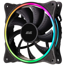 Корпусний вентилятор 2E GAMING F120OR-ARGB, 120мм, 1200rpm, 3pin, 3pin +5VARGB, 25.3dBa, чорний