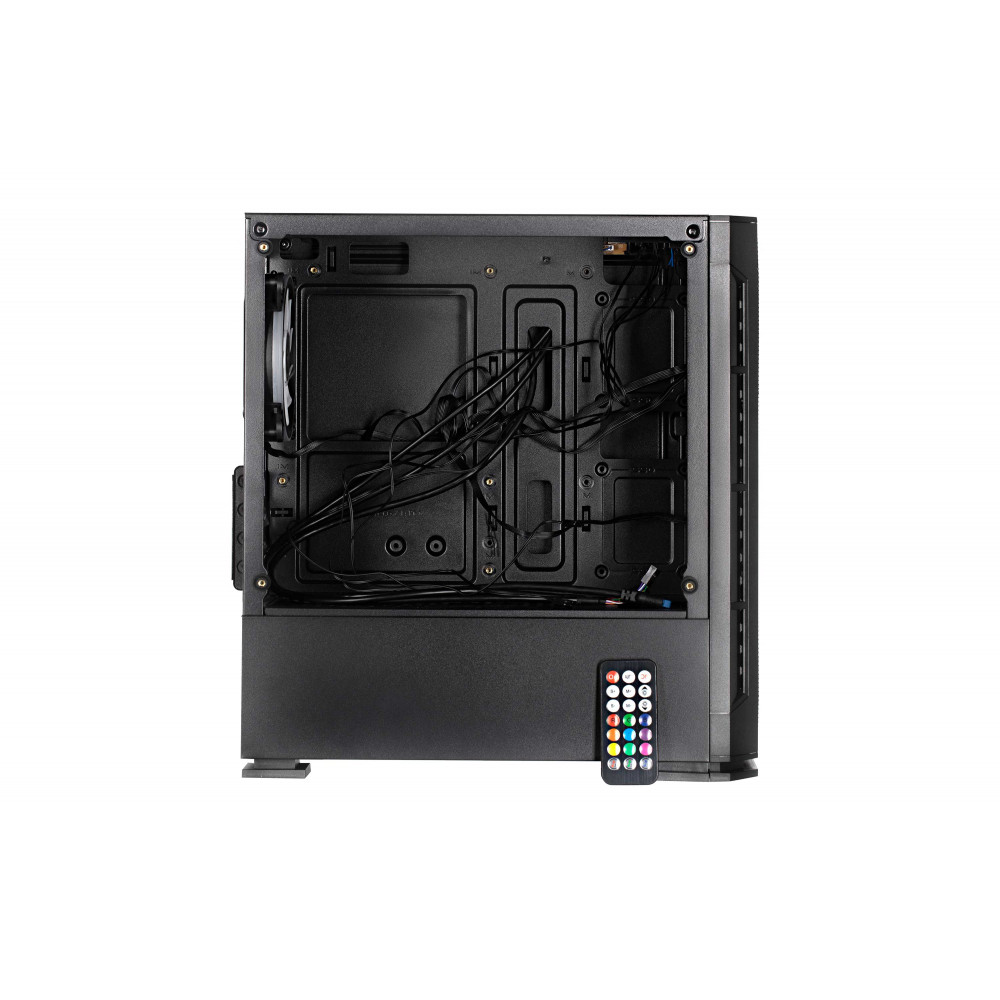Корпус 2E GAMING Calleo GB700 без БЖ 2xUSB3.0, 1xUSB2.0, 4x120мм ARGB, VGA 320мм, LCS ready, контролер з пультом, TG Side Window, mATX, чорний