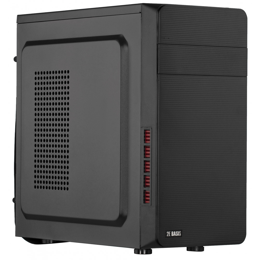 Корпус 2E Basis RD831 без БЖ 2xUSB2.0, VGA 320мм, mATX, чорний