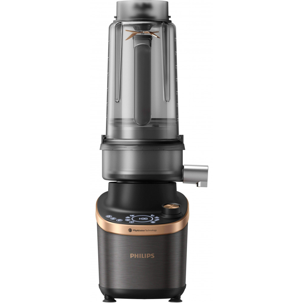 Блендер Philips стаціонарний Flip&Juice, 1500Вт, чаша-2000мл, мідно-чорний