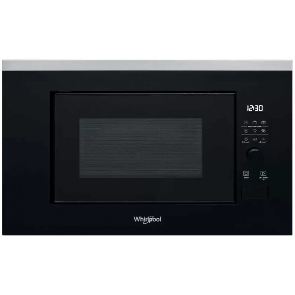 Мікрохвильова піч Whirlpool вбудована, 20л, електронне упр., 800Вт, дисплей, чорний