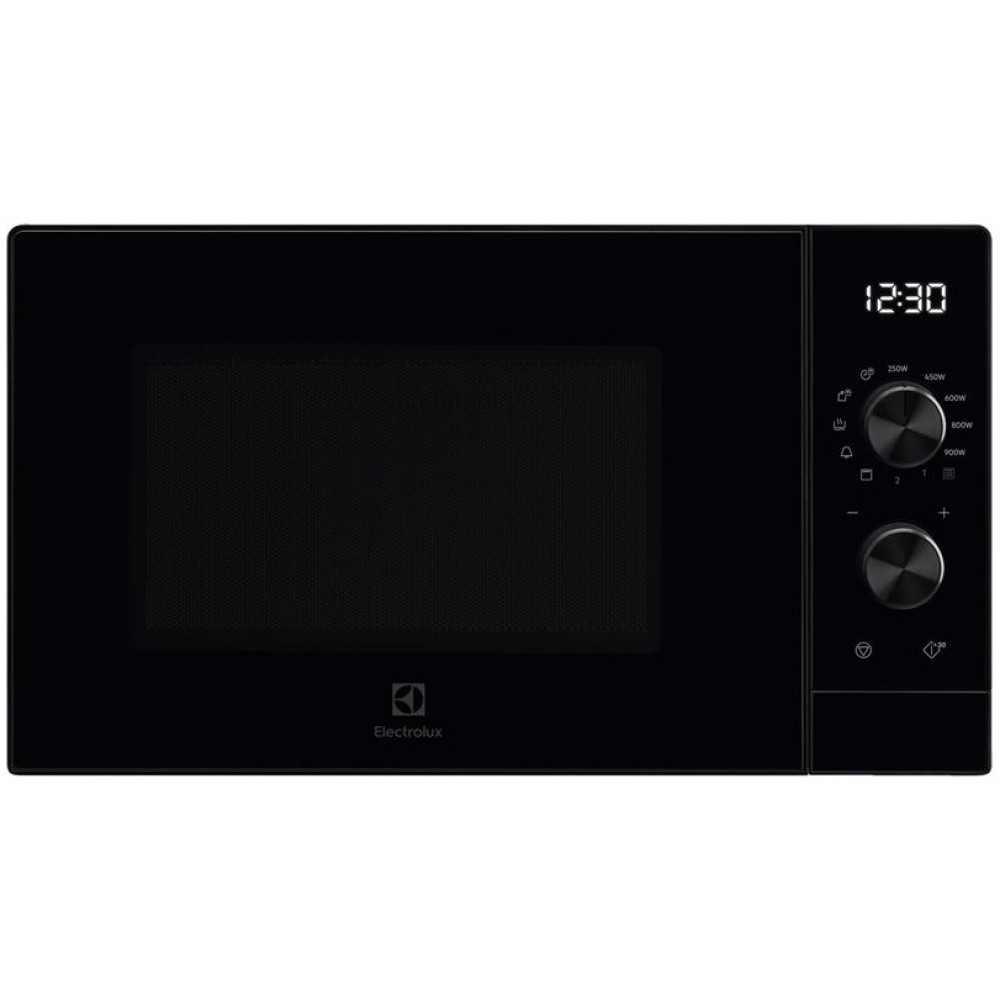 Мікрохвильова піч Electrolux, 25л, мех. керування, 900Вт, гриль, дисплей, інвертор, чорний