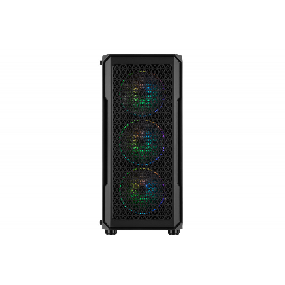 Корпус 2E GAMING Hexagon G338 без БЖ 2xUSB3.0, 1xUSBType-C, 3x120мм ARGB, 1x120мм, VGA 330мм, LCS ready, HUB, TG Side Panel, ATX, чорний