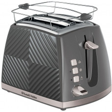 Тостер Russell Hobbs GrooWe 2 Slice 850Вт, підігрів, розморожування, пластик, сірий