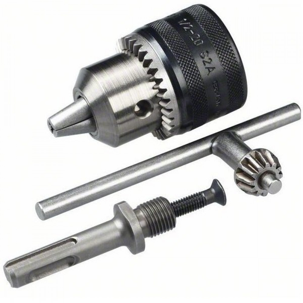 Комплект для кріплення свердл на перфоратор Bosch Professional патрон+перехідник+ключ SDS-plus 1/2 RL 13мм 0.4г