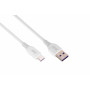 Кабель USB-A > USB-C заряджання/синхронізації 2E 1м, Type-C, Glow, білий