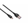 Кабель USB-A > Lightning заряджання/синхронізації 2E 1м, Glow, чорний