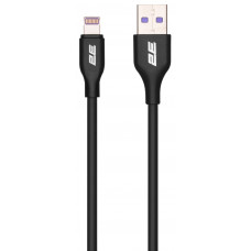 Кабель USB-A > Lightning заряджання/синхронізації 2E 1м, Glow, чорний
