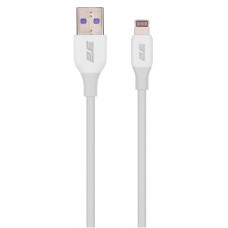 Кабель USB-A > Lightning заряджання/синхронізації 2E 1м, Glow, білий