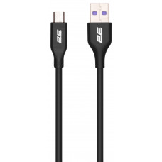 Кабель USB-A > microUSB заряджання/синхронізації 2E 1м, Glow, чорний