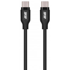 Кабель USB-C > USB-C заряджання/синхронізації 2E 1м, 60Вт Type-C, Glow, чорний