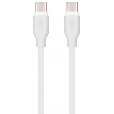 Кабель USB-C > USB-C заряджання/синхронізації 2E 1м, 60Вт Type-C, Glow, білий