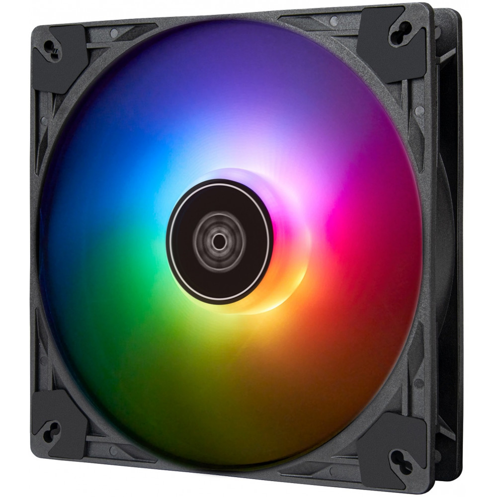 Корпусний вентилятор SilverStone Vista VS140B ARGB, 140мм, 1600rpm, 4pin PWM, 3pin +5VARGB, 30.8dBa, чорний