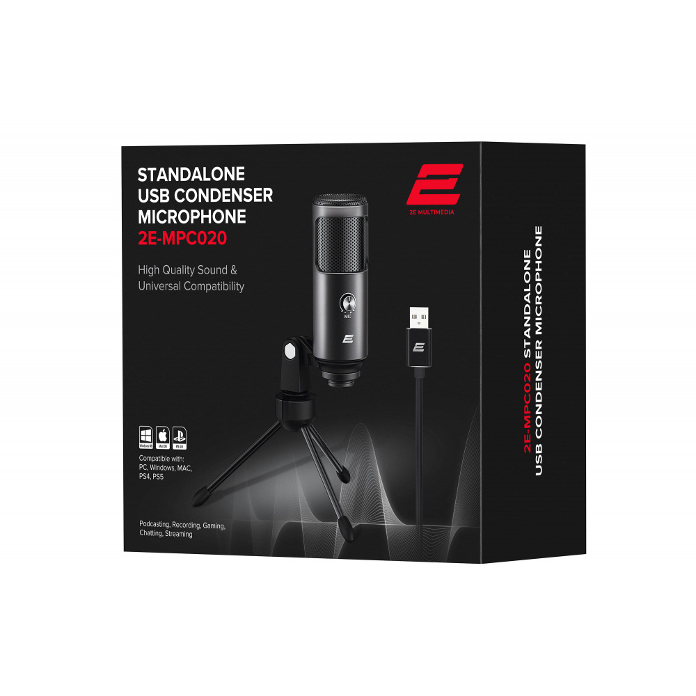 Мікрофон для ПК 2Е MPC020 Streaming KIT USB