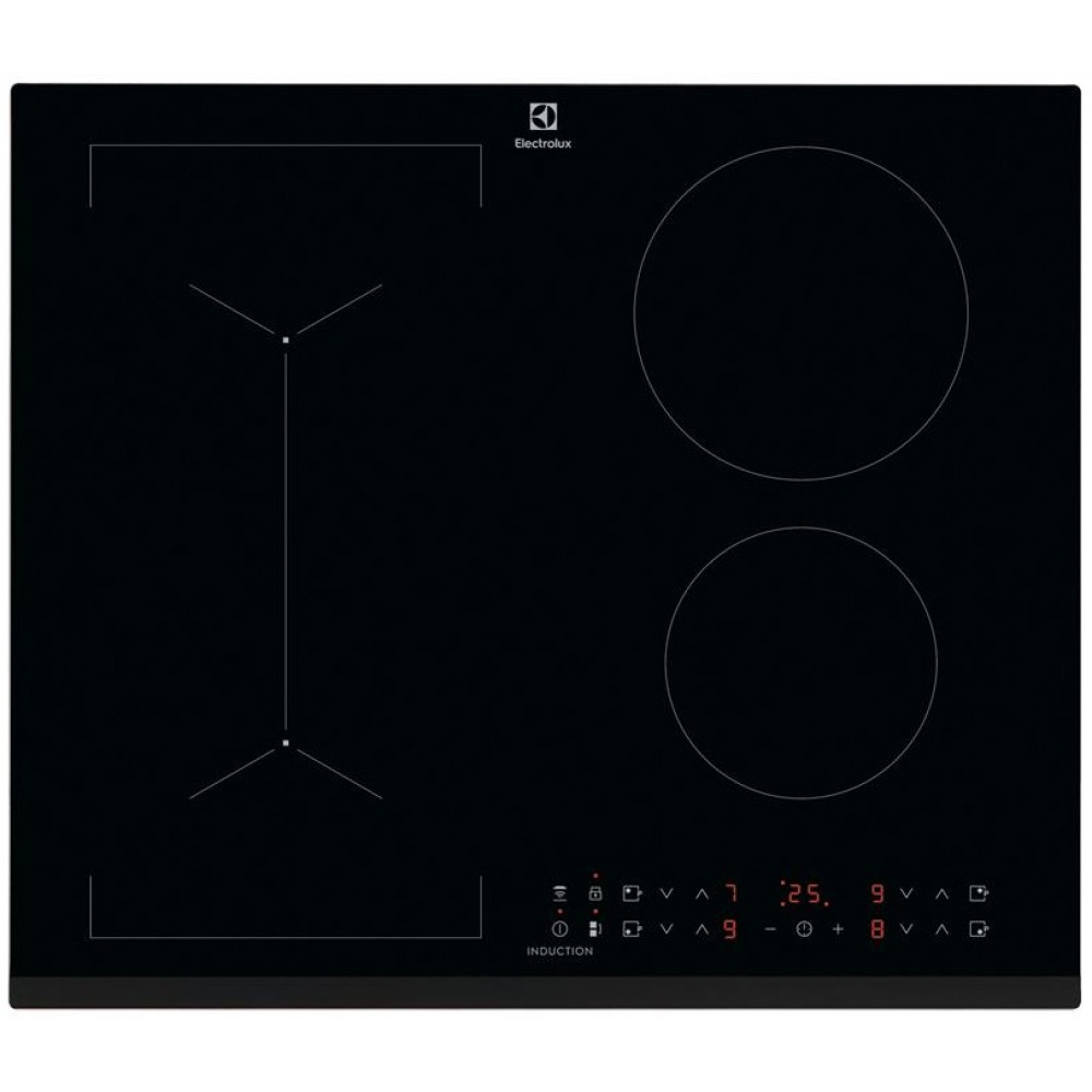 Варильна поверхня Electrolux індукційна, 60см, розширена зона, Hob2Hood, чорний