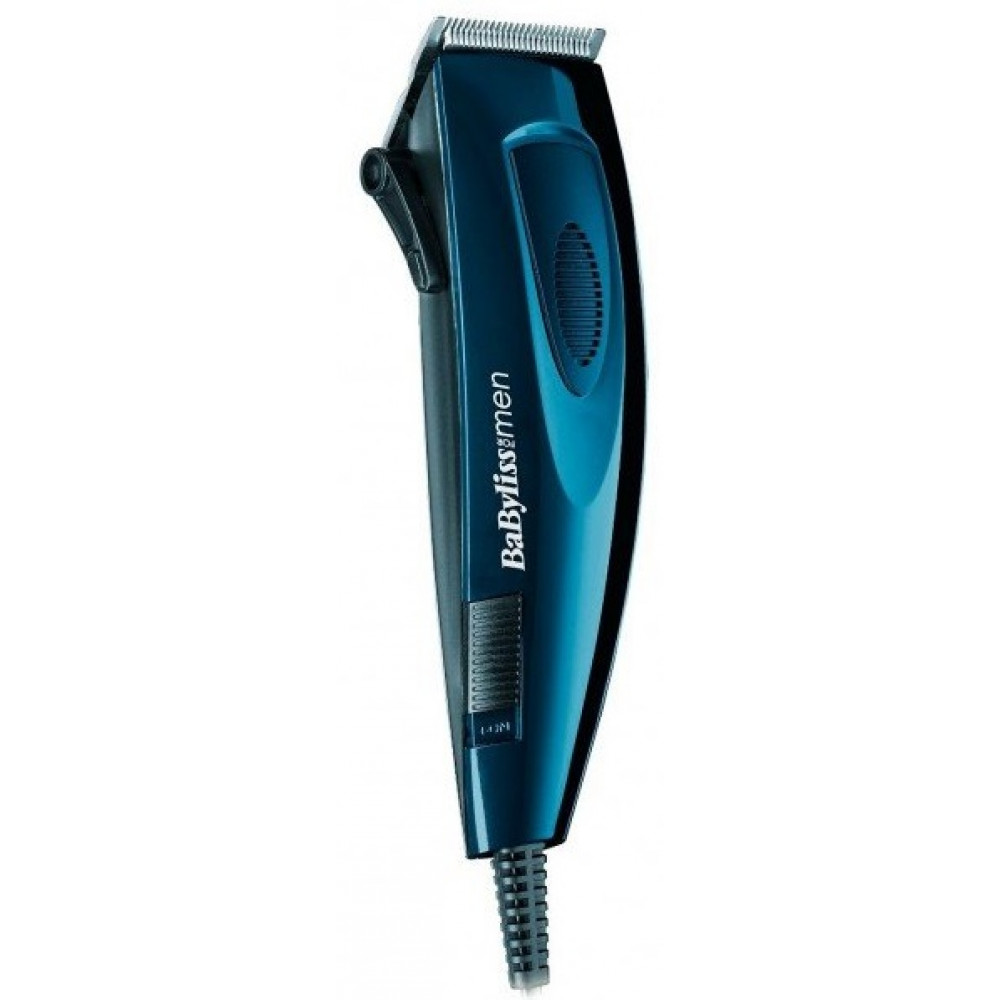 Машинка для стриження  Babyliss, від мережі, насадок-8, сталь, синій